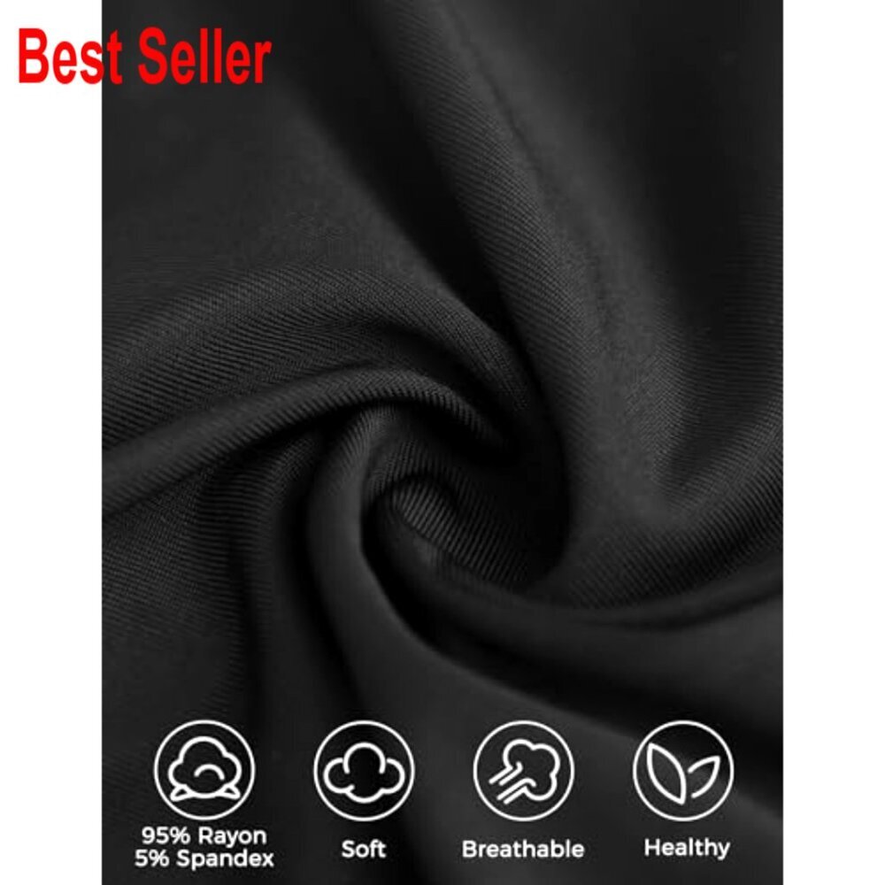 Plus Size Slip Dress 2-Pack, Spaghetti Strap Cami, Rayon Spandex, V-Neck - Picture 5 of 7